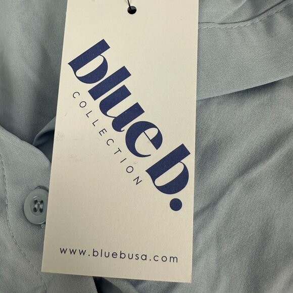 Blue b Womens Baby Blue & Pink Sequin Fringe Cowboy Boot Print Button-Up Shirt M - Picture 6 of 7